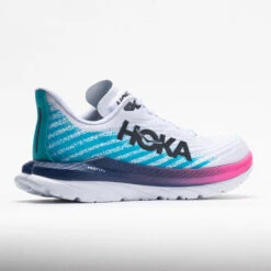 HOKA Mach 5 Women's White/Scuba Blue -Hoka || On Running || BROOKS Shop 048542 6