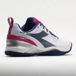 Diadora Blushield Torneo 2 Clay Women's White/Blueprint/Pink Yarrow -Hoka || On Running || BROOKS Shop 117022 6