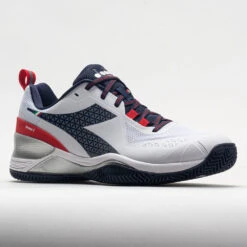 Diadora Blushield Torneo 2 Clay Men's White/Corsair/Fiery Red -Hoka || On Running || BROOKS Shop 117026 5