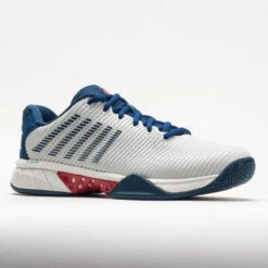 K-Swiss Hypercourt Express 2 Men's Blanc De Blanc/Blue Opal/Lollipop -Hoka || On Running || BROOKS Shop 117125 5