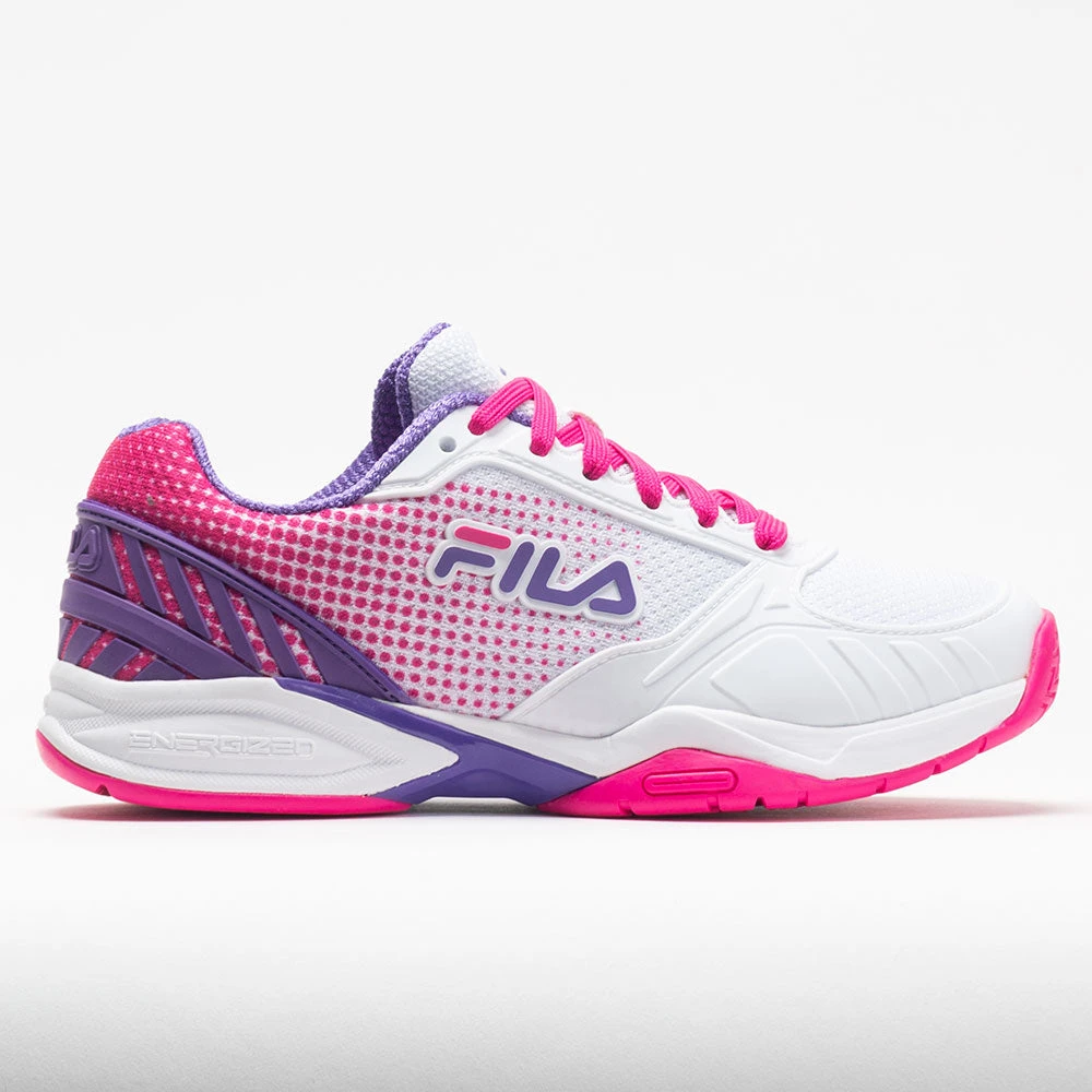 Fila Volley Zone Women's White/Pink Glo/Purple 3 Fila Volley Zone Women's White/Pink Glo/Purple